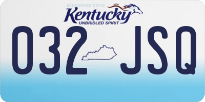 KY license plate 032JSQ
