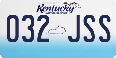 KY license plate 032JSS