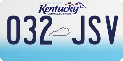 KY license plate 032JSV