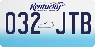 KY license plate 032JTB