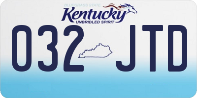 KY license plate 032JTD
