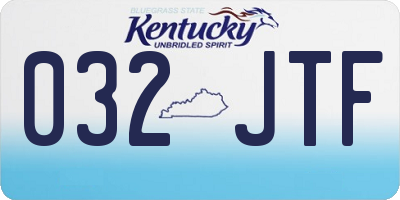 KY license plate 032JTF