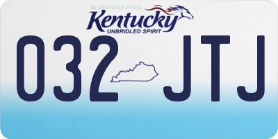 KY license plate 032JTJ