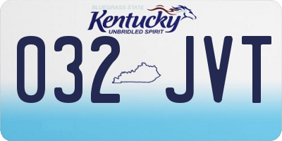 KY license plate 032JVT