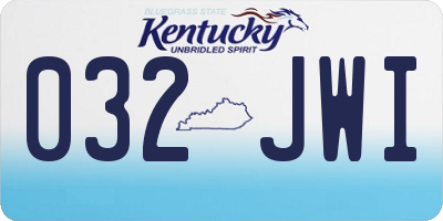 KY license plate 032JWI