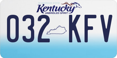 KY license plate 032KFV