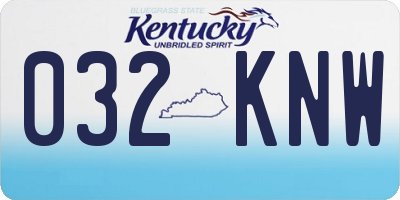 KY license plate 032KNW