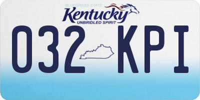 KY license plate 032KPI
