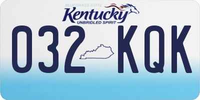 KY license plate 032KQK