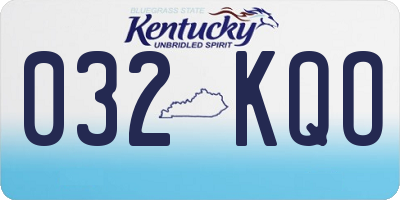 KY license plate 032KQO