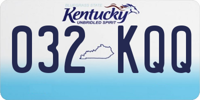 KY license plate 032KQQ