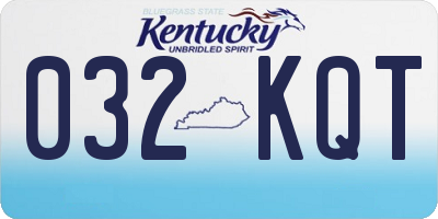 KY license plate 032KQT