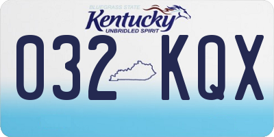 KY license plate 032KQX