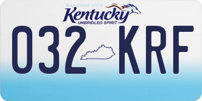 KY license plate 032KRF