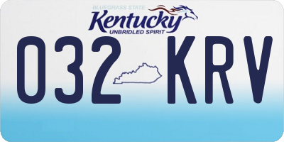 KY license plate 032KRV
