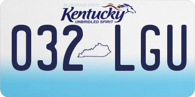 KY license plate 032LGU
