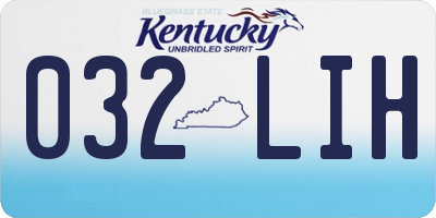 KY license plate 032LIH