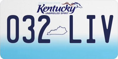 KY license plate 032LIV