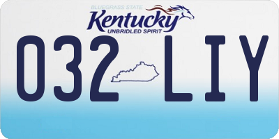 KY license plate 032LIY