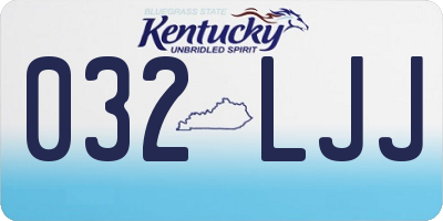 KY license plate 032LJJ