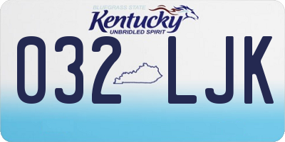 KY license plate 032LJK