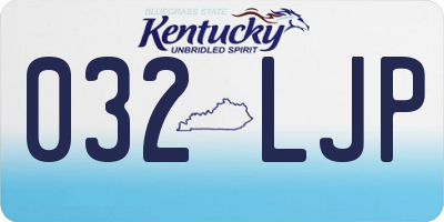 KY license plate 032LJP