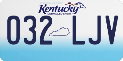 KY license plate 032LJV