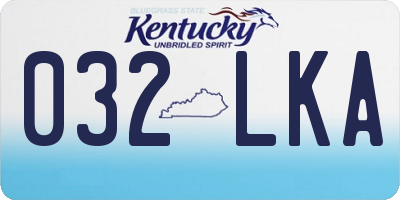 KY license plate 032LKA