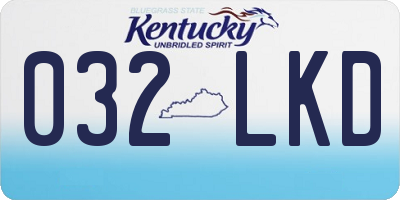KY license plate 032LKD