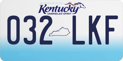 KY license plate 032LKF