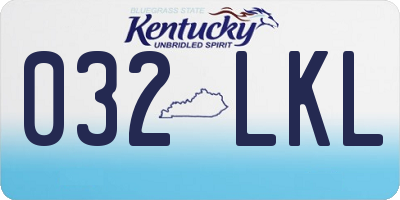KY license plate 032LKL
