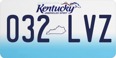 KY license plate 032LVZ