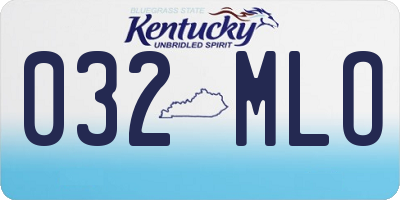 KY license plate 032MLO
