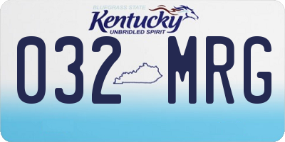 KY license plate 032MRG