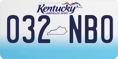 KY license plate 032NBO