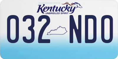 KY license plate 032NDO
