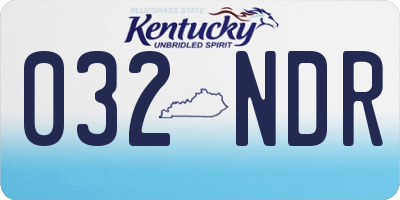 KY license plate 032NDR