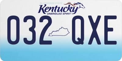 KY license plate 032QXE