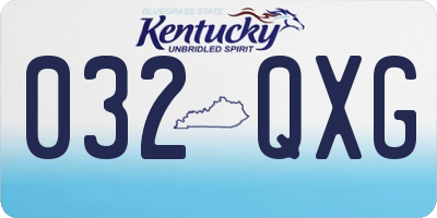 KY license plate 032QXG
