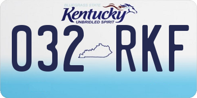 KY license plate 032RKF