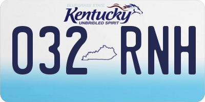 KY license plate 032RNH