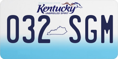 KY license plate 032SGM