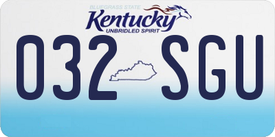 KY license plate 032SGU