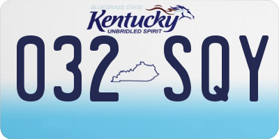 KY license plate 032SQY