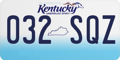 KY license plate 032SQZ