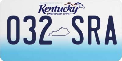 KY license plate 032SRA