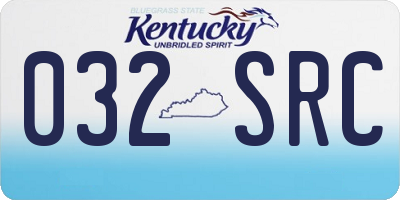 KY license plate 032SRC