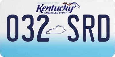 KY license plate 032SRD