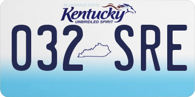 KY license plate 032SRE