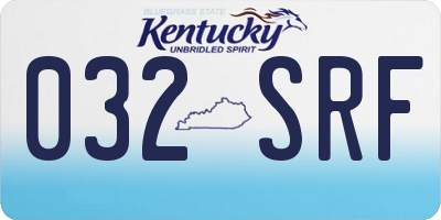 KY license plate 032SRF